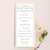"Between the Lines" - Wedding Programs in Blazer by Fine and Dandy Paperie - Front