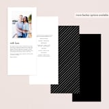 "Between the Lines" - Wedding Programs in Blazer by Fine and Dandy Paperie - Back of Card Options