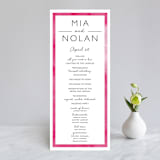 "Skyline Chicago" - Wedding Programs in Magenta by Laura Condouris - Front