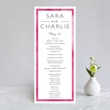 "Skyline Atlanta" - Wedding Programs in Magenta by Laura Condouris - Front