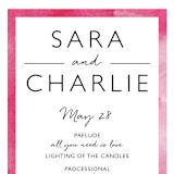"Skyline Atlanta" - Wedding Programs in Magenta by Laura Condouris - Detail