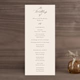 "Leafy Branch" - Wedding Programs in Latte by Katherine Moynagh - Front