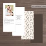 "Leafy Branch" - Wedding Programs in Latte by Katherine Moynagh - Back of Card Options