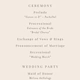 "Leafy Branch" - Wedding Programs in Latte by Katherine Moynagh - Detail