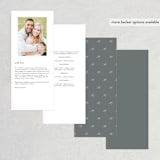 "Sketch" - Wedding Programs in Cloud by Sara Hicks Malone - Back of Card Options