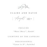 "Sketch" - Wedding Programs in Cloud by Sara Hicks Malone - Detail