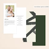 "Harmony" - Wedding Programs in Noir by Nazia Hyder - Back of Card Options