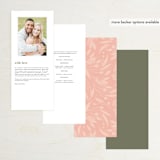 "Peony Wreath" - Wedding Programs in Peach by Joanna Griffin - Back of Card Options