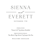 "Sienna" - Wedding Programs in Sugar by Jessica Williams - Detail