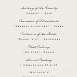 "Classic Monogram" - Wedding Programs in Cream by Carolyn MacLaren - Detail