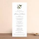 "Conservatory" - Wedding Programs in Honeysuckle by Jennifer Postorino - Front