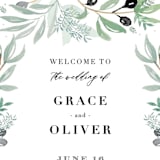 "Olivier" - Wedding Programs in Olive by Bonjour Paper - Detail