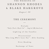 "Herb Garden" - Wedding Programs in Taupe by Sarah Brown - Detail