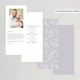 "Golden Hour" - Wedding Programs in Water Lily by Jennifer Wick - Back of Card Options