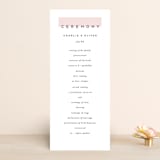 "Elementary" - Wedding Programs in Dusty Rose by Katy Shen - Front