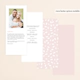"Elementary" - Wedding Programs in Dusty Rose by Katy Shen - Back of Card Options
