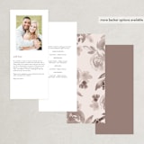 "set in stone" - Wedding Programs in Dusty Rose by Mansi Verma - Back of Card Options