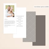 "calisson" - Wedding Programs in Mist by chocomocacino - Back of Card Options