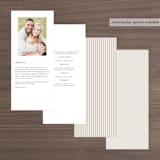 "Streamlined" - Wedding Programs in Nutmeg by Nicole Barreto - Back of Card Options