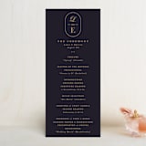 "Monogram a la Mode" - Wedding Programs in Midnight by Hooray Creative - Front