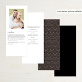 "Monogram a la Mode" - Wedding Programs in Midnight by Hooray Creative - Back of Card Options