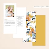 "Daydream" - Wedding Programs in Honey by Beth Schneider - Back of Card Options