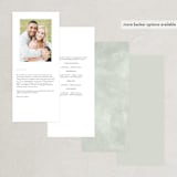 "Dear Greenery" - Wedding Programs in Eucalyptos by Hooray Creative - Back of Card Options