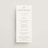 "Classy Type" - Wedding Programs in Lily by Hooray Creative - Front