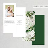 "Lush Greenery" - Wedding Programs in Fresh Green by Phrosné Barwood - Back of Card Options