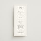 "Overlapping" - Wedding Programs in Cotton by Amy Kross - Front
