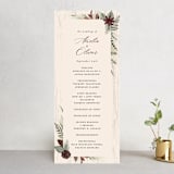 "Woodland Garden" - Wedding Programs in Mahogany by Susan Moyal - Front