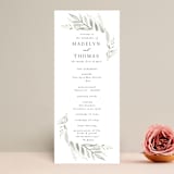 "Sweeping" - Wedding Programs in Linen by Carolyn Nicks - Front