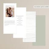 "Sweeping" - Wedding Programs in Linen by Carolyn Nicks - Back of Card Options