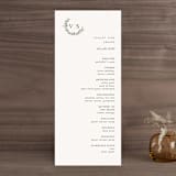 "Green Wreath" - Wedding Programs in Champagne by Lori Wemple - Front