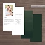 "Green Wreath" - Wedding Programs in Champagne by Lori Wemple - Back of Card Options