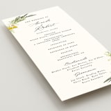 "Organic Florals" - Wedding Programs in Blush by Susan Moyal - Detail