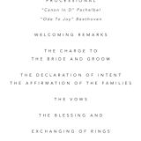 "Svelte" - Wedding Programs in Ivory by Erin Hodges - Detail