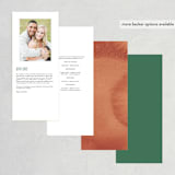 "Double Rainbow" - Wedding Programs in Cactus by Pink House Press - Back of Card Options