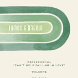 "Double Rainbow" - Wedding Programs in Cactus by Pink House Press - Detail