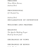 "Landscape" - Wedding Programs in Black Tie by Laura Hamm - Detail