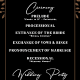 "Grand Natura" - Wedding Programs in Noir by GeekInk Design - Detail