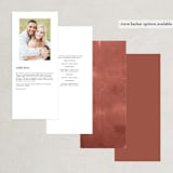 "Dust" - Wedding Programs in Sienna by Carrie ONeal - Back of Card Options