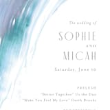 "apogean tide" - Wedding Programs in Lagoon by Jennifer Wick - Detail