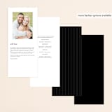 "Aligned" - Wedding Programs in Pearl by Michelle Taylor - Back of Card Options