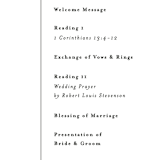 "Aligned" - Wedding Programs in Pearl by Michelle Taylor - Detail