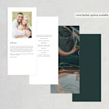 "Love Story" - Wedding Programs in Turquoise by Kate Ahn - Back of Card Options