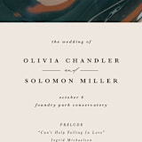 "Love Story" - Wedding Programs in Turquoise by Kate Ahn - Detail