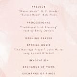 "dawning" - Wedding Programs in Sunrise by Jennifer Wick - Detail