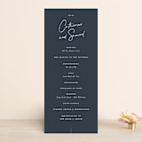 "Proposal" - Wedding Programs in Marine by Sandra Picco Design - Front