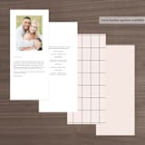 "Aesthetic" - Wedding Programs in Blush by Liz Conley - Back of Card Options